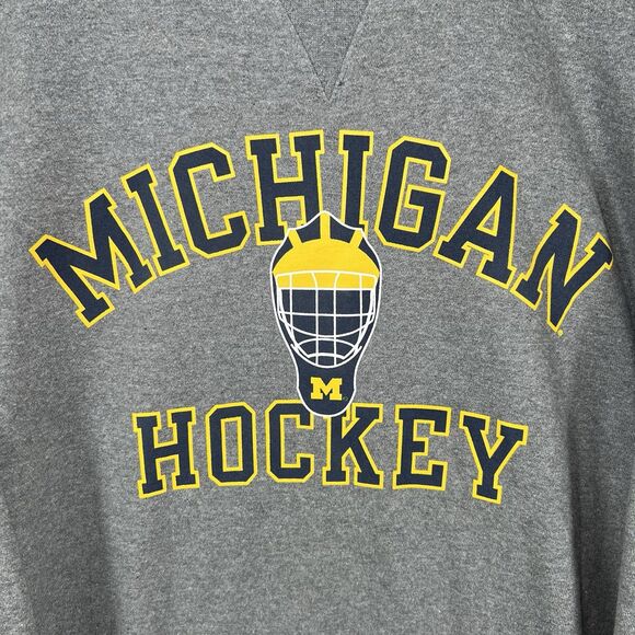 Vintage Michigan Wolverines Hockey Gear For Sports Crewneck Sweatshirt XL Gray - Picture 4 of 10